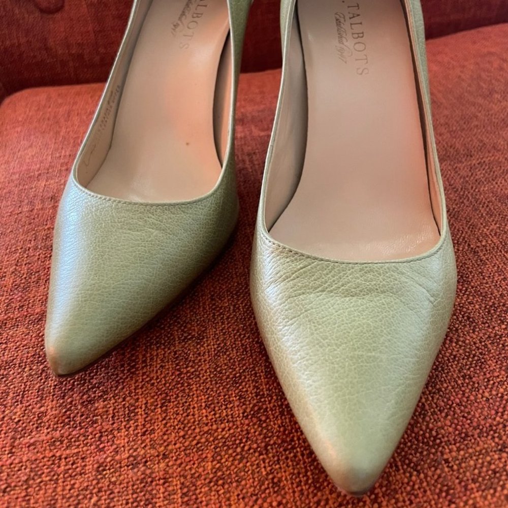 Talbots Cactus Green Pointy Heels - Size 6.5 - Picture 6 of 10